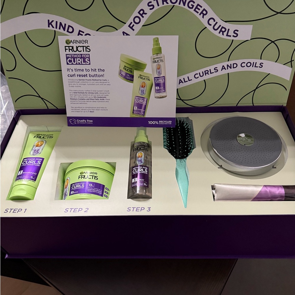 Jolie Shower Head & Garnier Fructis Curl Care Set